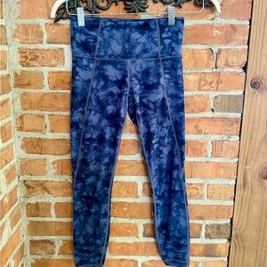 Athleta Navy Tie-Dye Leggings - Size XS